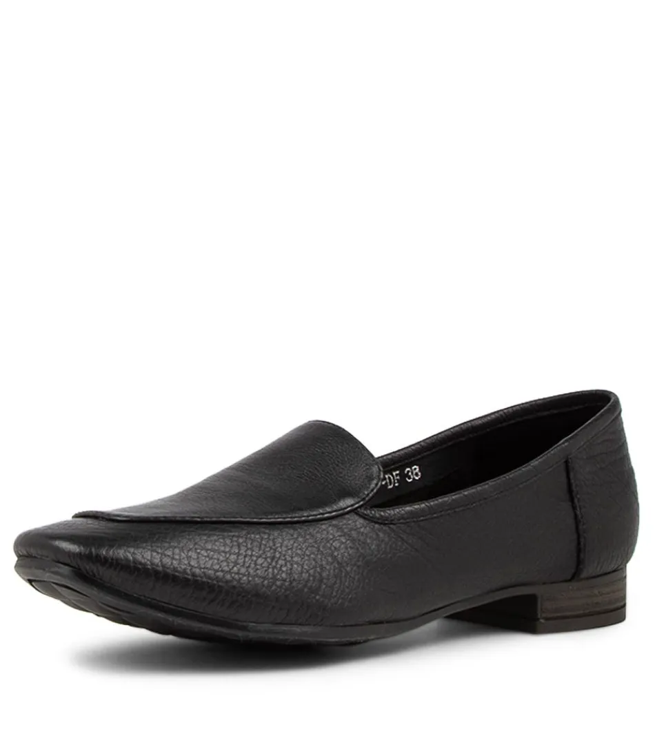 Mocassins Femme DIANA FERRARI - Cuir Noir Souple Élégants  
Style Intemporel pour Ville/Bureau - Marque Italienne  
Collection Printemps-Été 2024 - Confort Optimal au Quotidien
