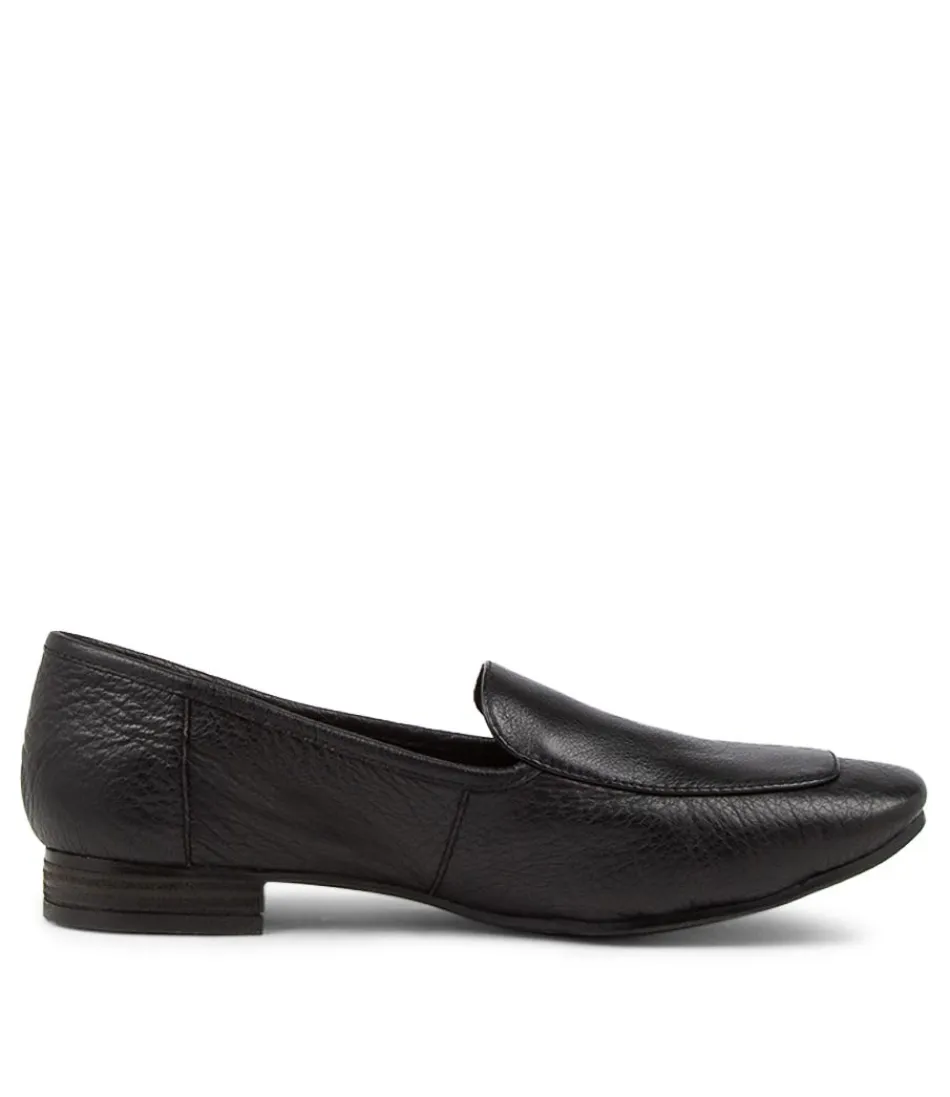 Mocassins Femme DIANA FERRARI - Cuir Noir Souple Élégants  
Style Intemporel pour Ville/Bureau - Marque Italienne  
Collection Printemps-Été 2024 - Confort Optimal au Quotidien