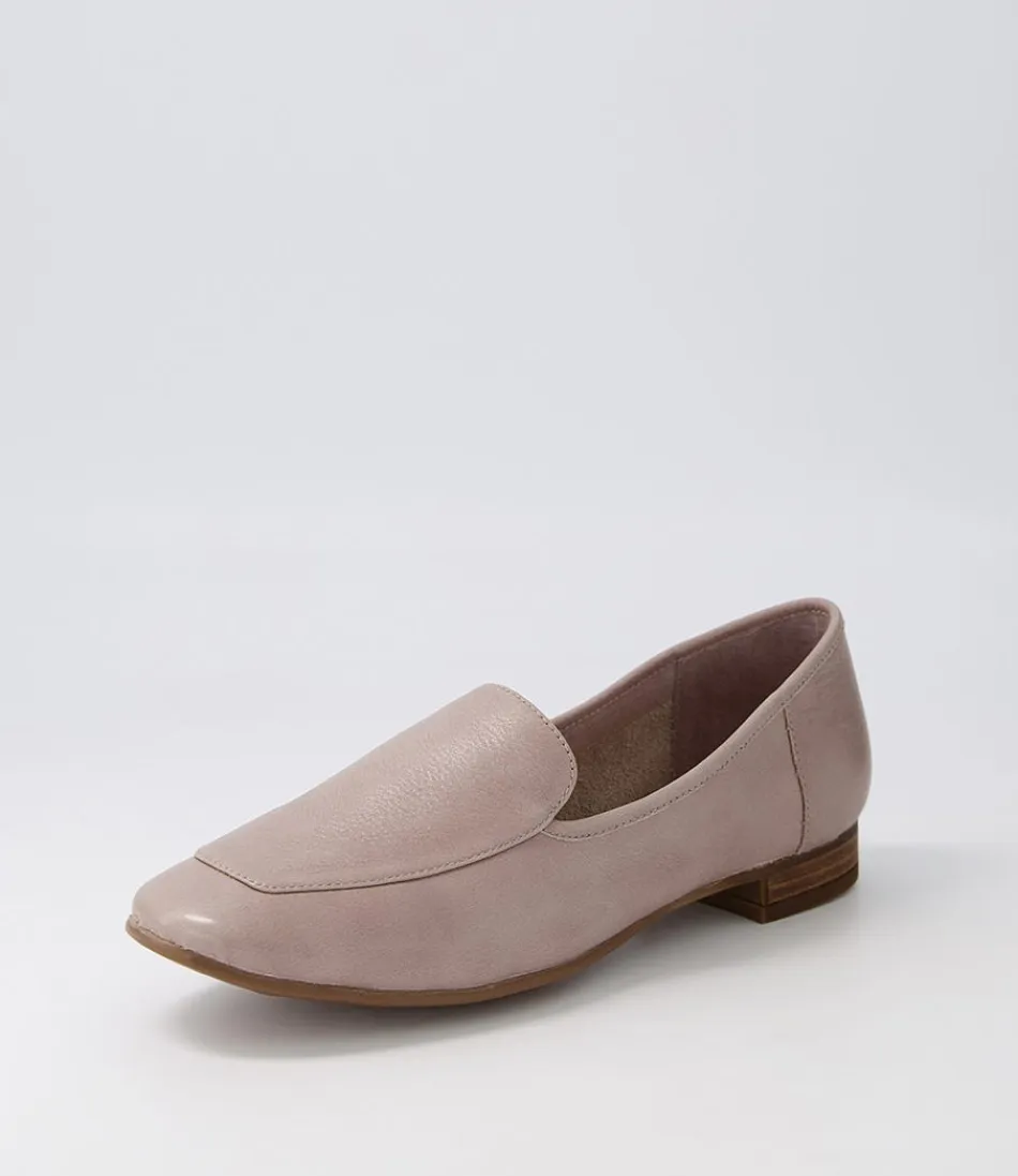 Mocassins DIANA FERRARI pour Femme - Temimie en Cuir Résistant Pierre Foncé - Chaussures plates élégantes sans lacets