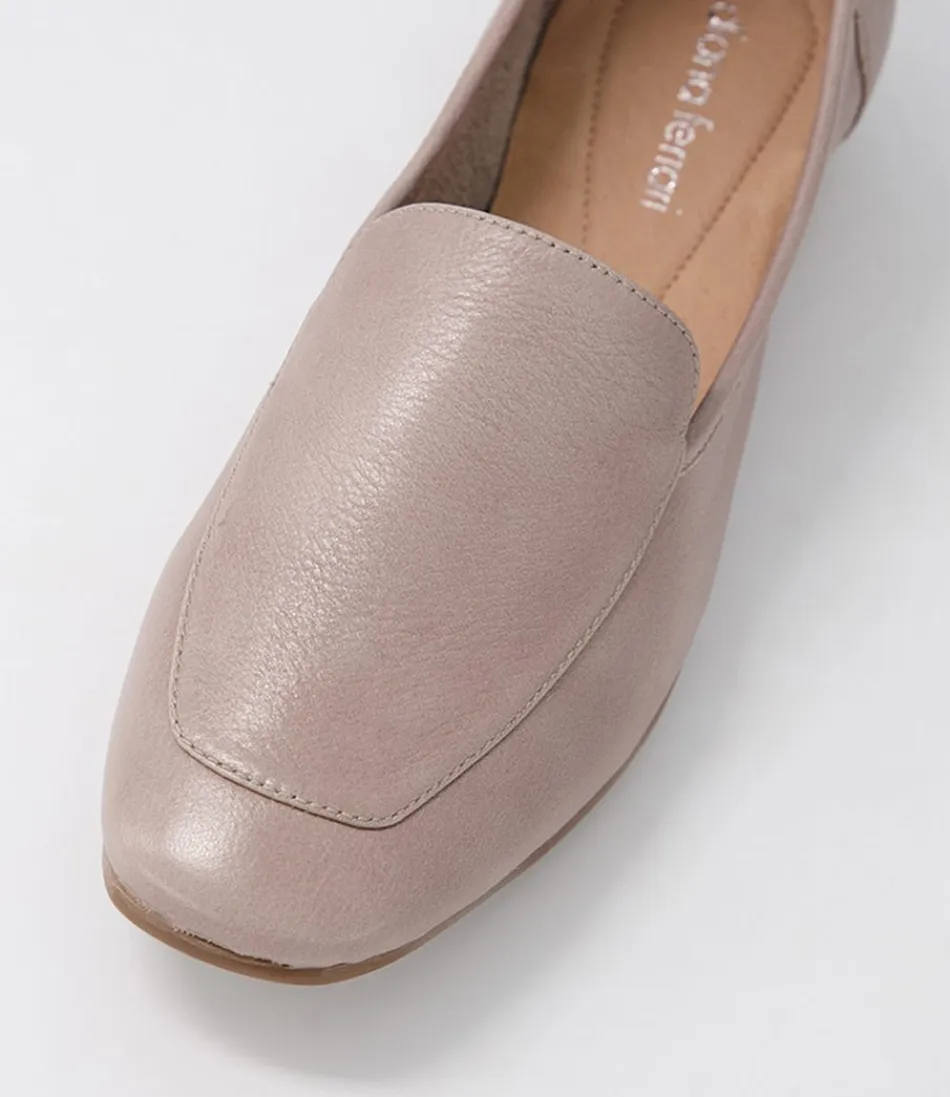 Mocassins DIANA FERRARI pour Femme - Temimie en Cuir Résistant Pierre Foncé - Chaussures plates élégantes sans lacets