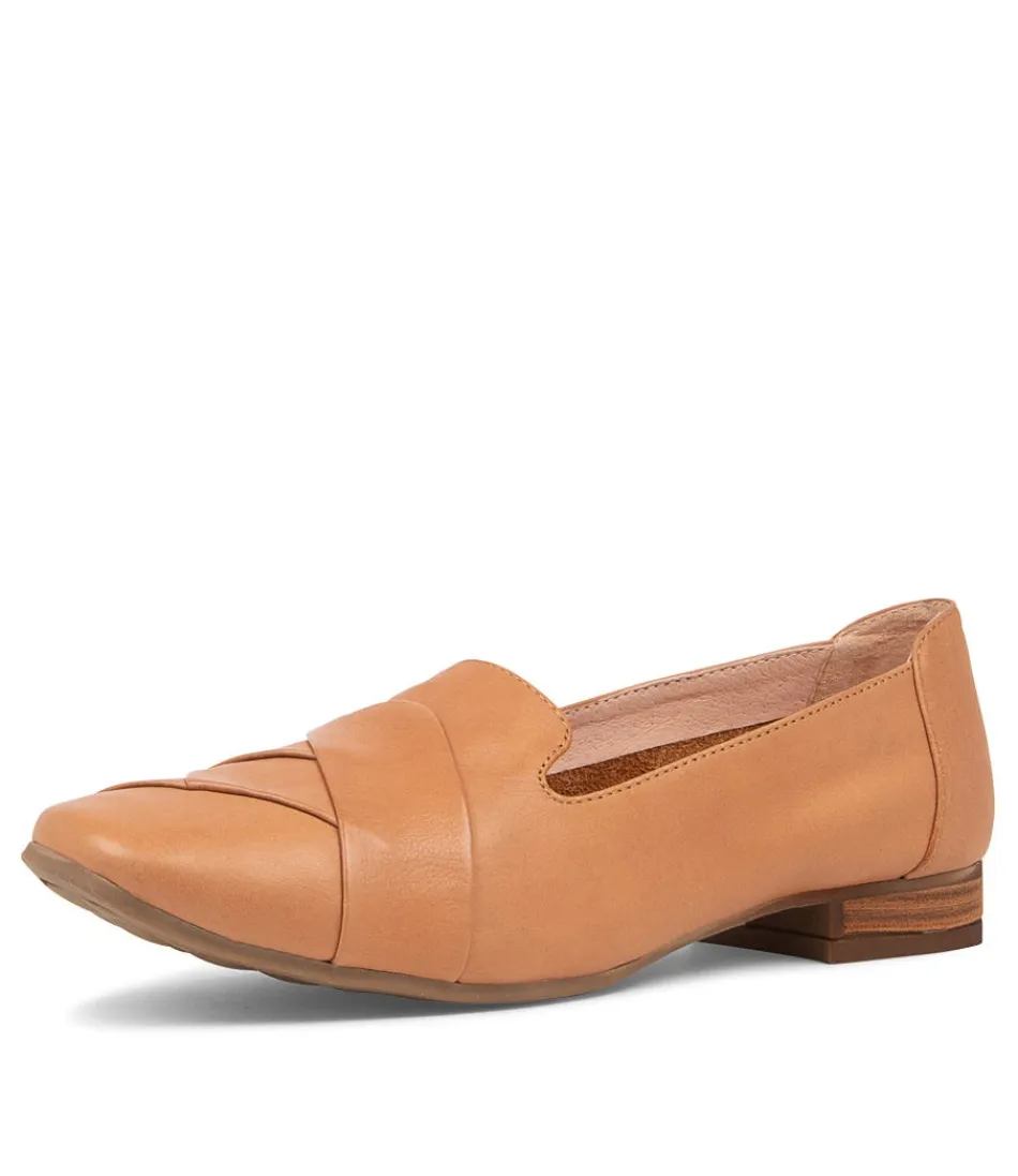 Mocassins élégants pour femme Diana Ferrari - Modèle Tilony en cuir patiné brun profond