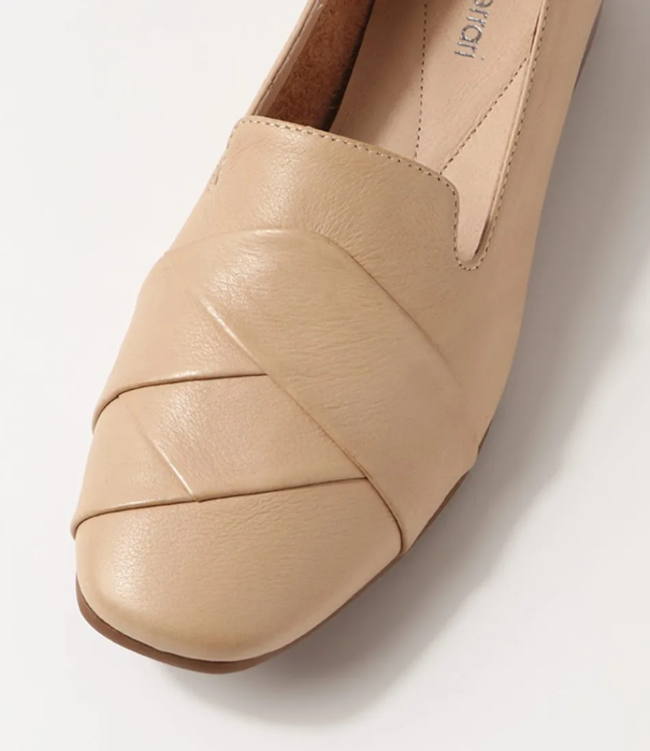 Mocassins Femme DIANA FERRARI en Cuir Souple Taupe – Style Tilony, Élégants et Confortables