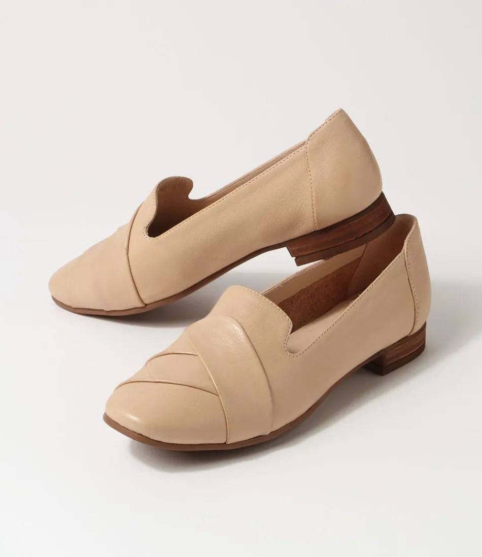 Mocassins Femme DIANA FERRARI en Cuir Souple Taupe – Style Tilony, Élégants et Confortables