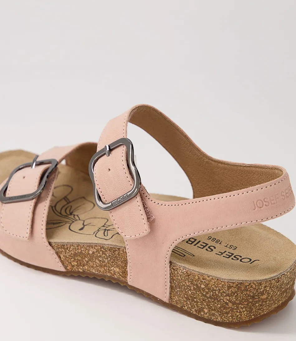 Sandales Josef Seibel Tonga-62 en cuir rosé - Confort féminin premium, style été élégant