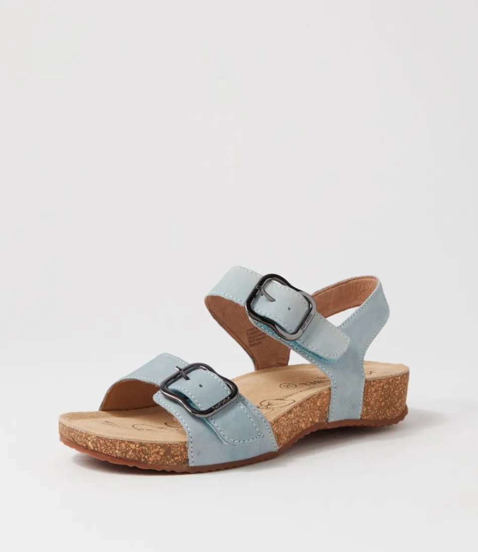 Sandales JOSEF SEIBEL Tonga 62 en Cuir Souple - Bleu Ciel Clair pour Femme | Confort Optimal & Style Urbain