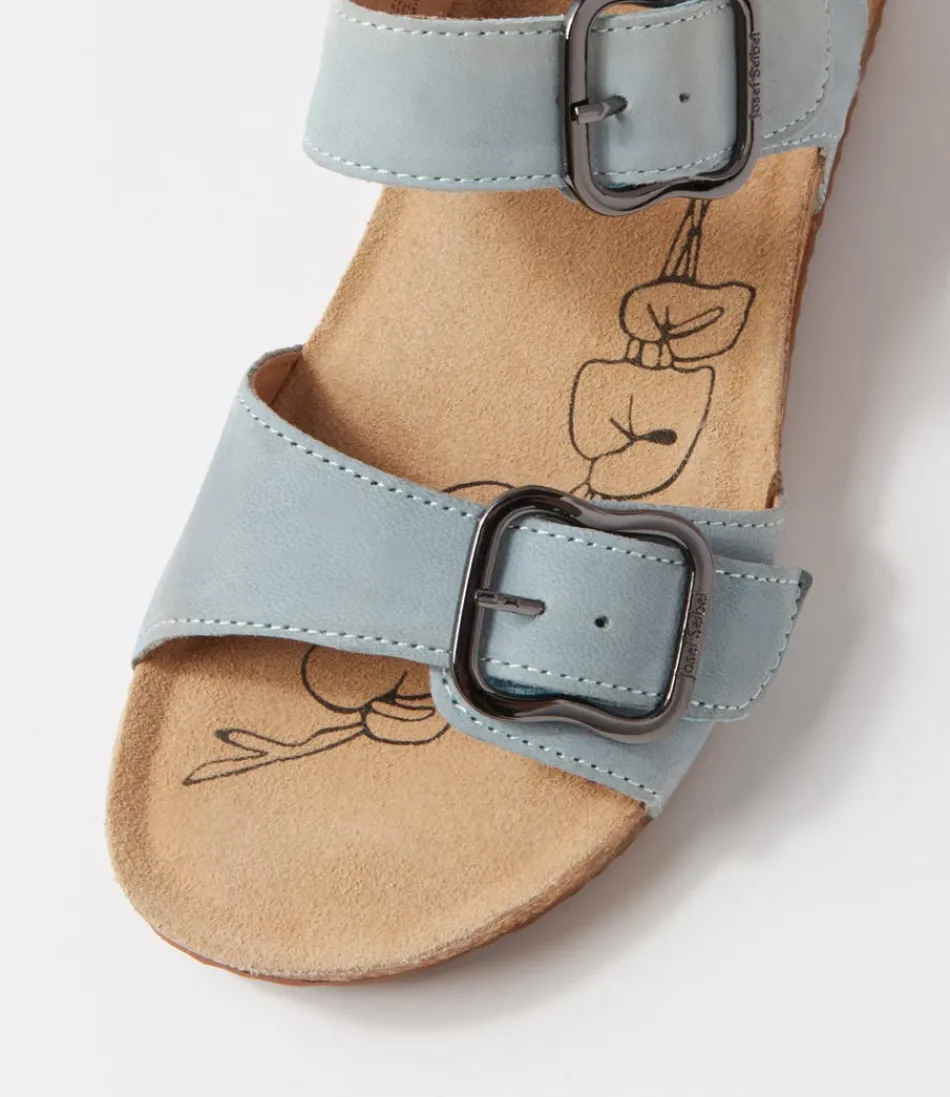 Sandales JOSEF SEIBEL Tonga 62 en Cuir Souple - Bleu Ciel Clair pour Femme | Confort Optimal & Style Urbain