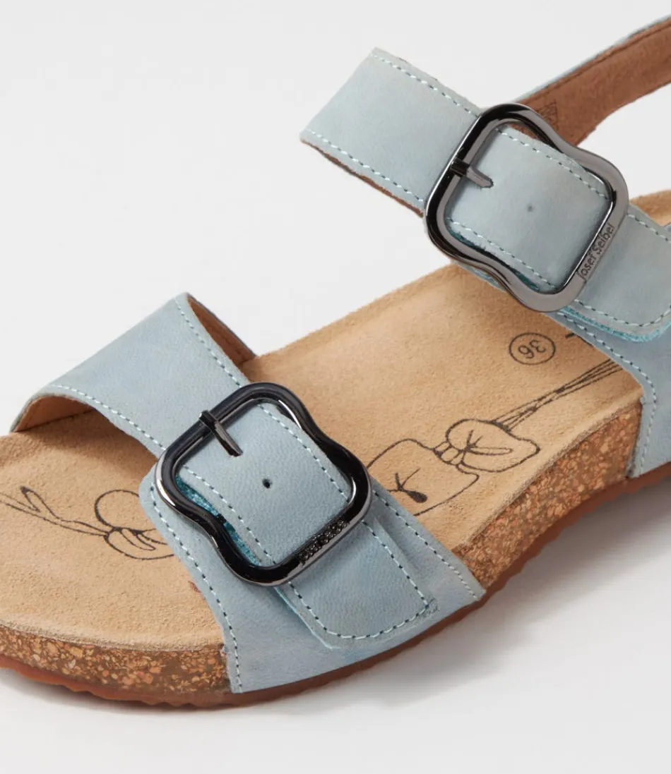 Sandales JOSEF SEIBEL Tonga 62 en Cuir Souple - Bleu Ciel Clair pour Femme | Confort Optimal & Style Urbain