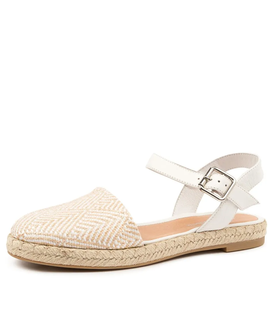 Élégantes Espadrilles DJANGO & JULIETTE pour Femme - Modèle Tonja en Tressé Naturel et Blanc Confortable