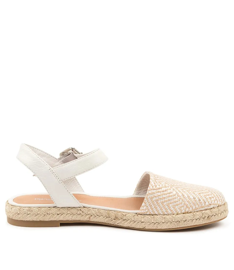 Élégantes Espadrilles DJANGO & JULIETTE pour Femme - Modèle Tonja en Tressé Naturel et Blanc Confortable