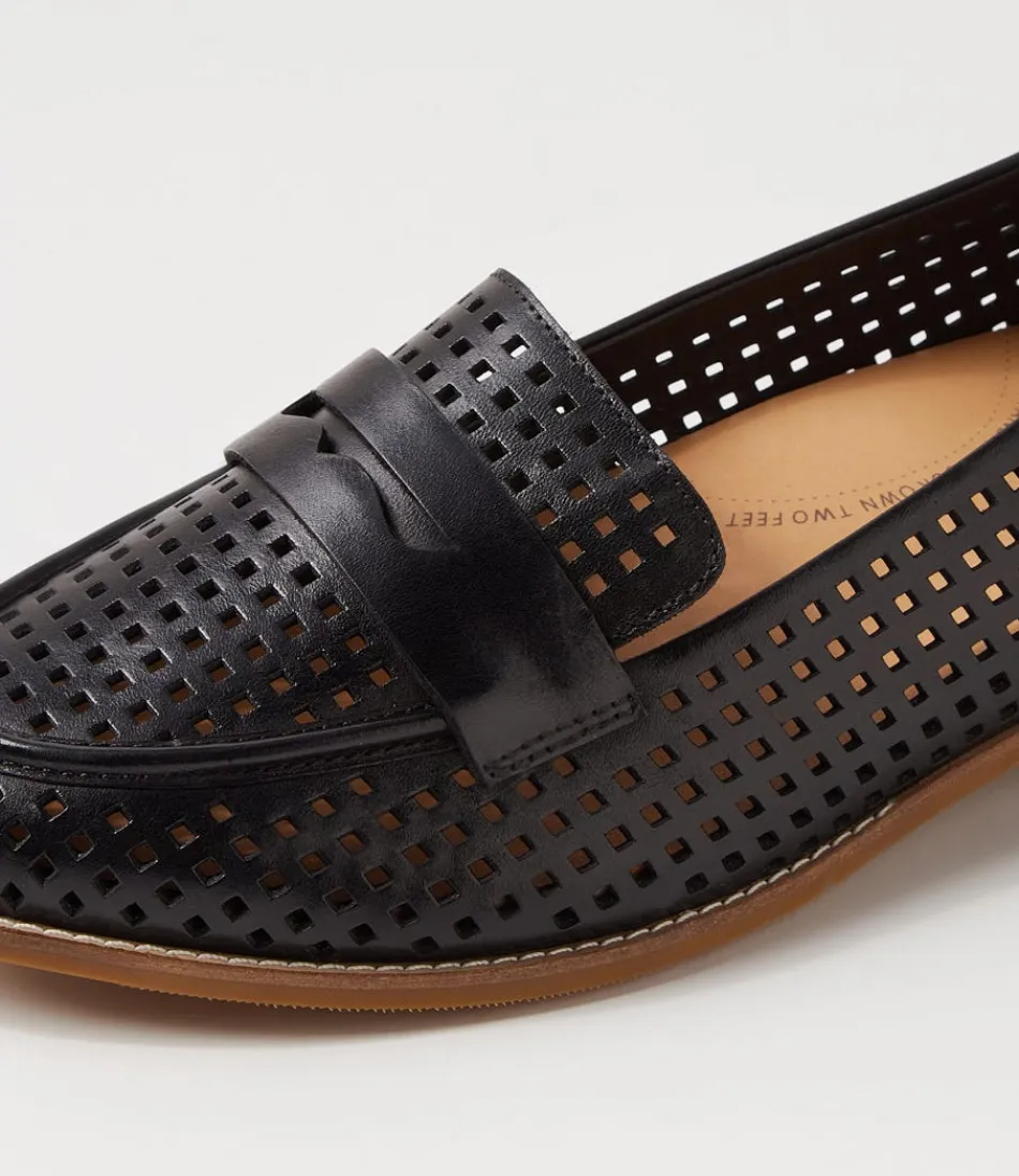 Mocassins femme ZIERA - Modèle Toppiey Xf en cuir noir verni, style décontracté chic pour marche confortable