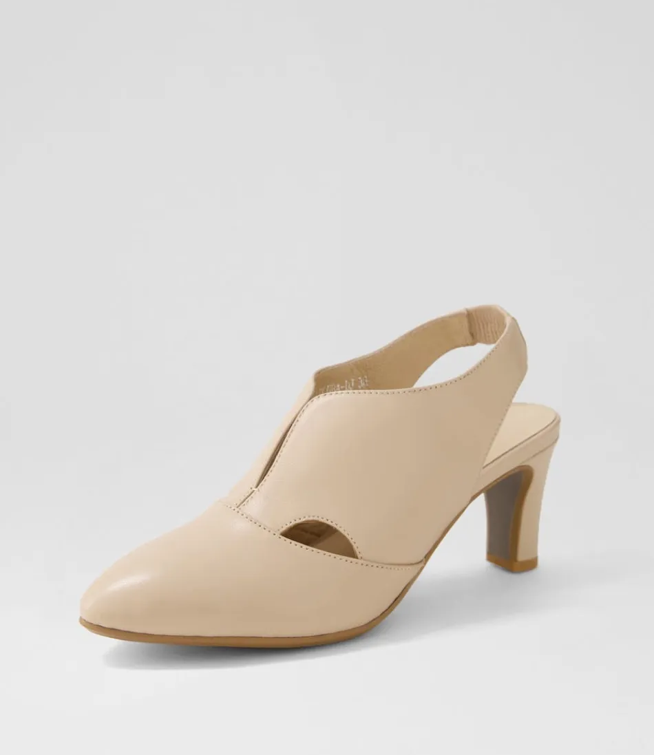 Escarpins DJANGO & JULIETTE en cuir velouté nude touba - Chaussures femme d'une élégance intemporelle