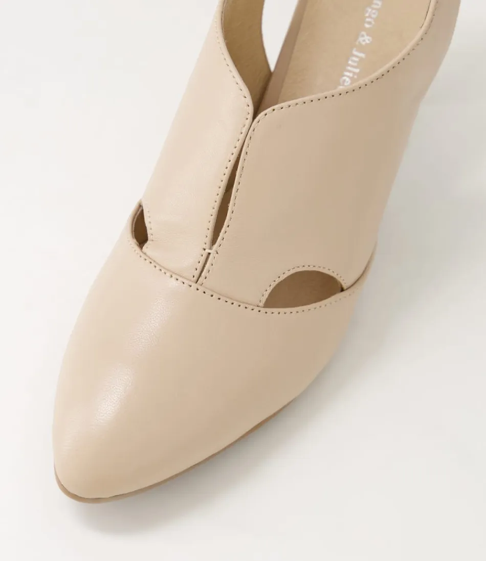 Escarpins DJANGO & JULIETTE en cuir velouté nude touba - Chaussures femme d'une élégance intemporelle