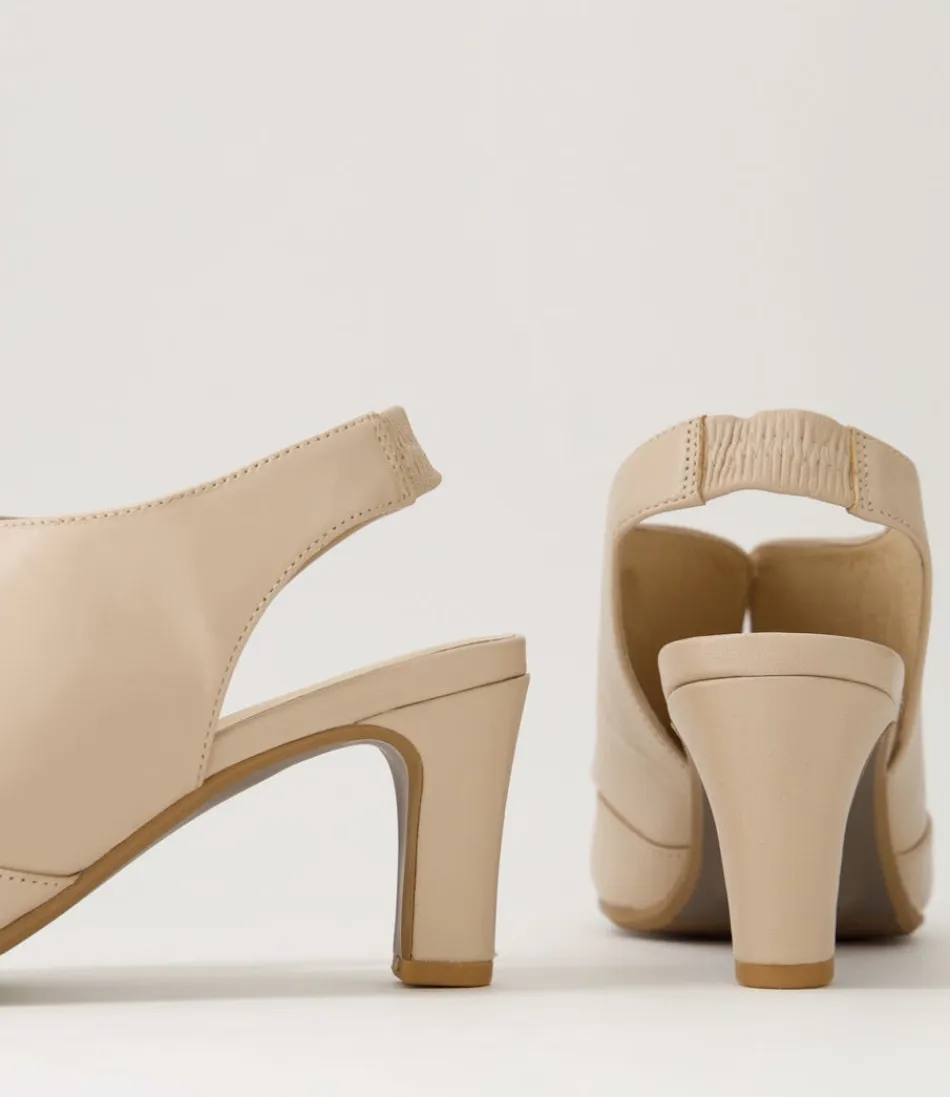 Escarpins DJANGO & JULIETTE en cuir velouté nude touba - Chaussures femme d'une élégance intemporelle