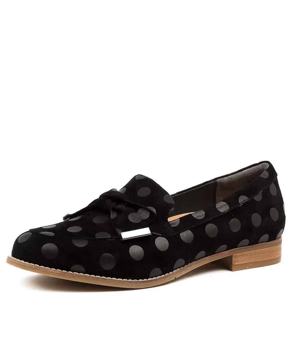 Escarpins Derby ZIERA Femme - Motif Tulipes Noir Perforé - Confort & Style Urbain