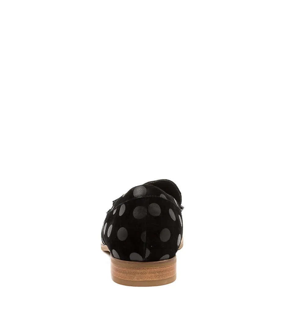 Escarpins Derby ZIERA Femme - Motif Tulipes Noir Perforé - Confort & Style Urbain