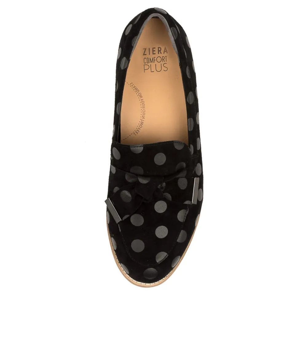 Escarpins Derby ZIERA Femme - Motif Tulipes Noir Perforé - Confort & Style Urbain