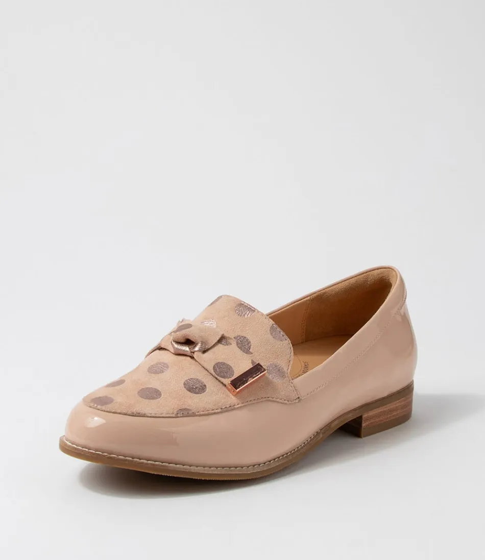 Mocassins ZIERA pour Femme – Motif Tulipe Élégant avec Détails Dorés et Imprimé Multicolore Décontracté