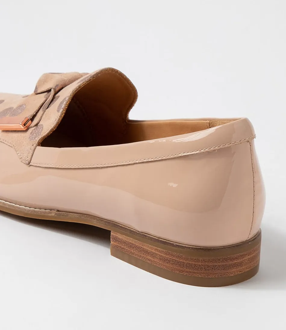 Mocassins ZIERA pour Femme – Motif Tulipe Élégant avec Détails Dorés et Imprimé Multicolore Décontracté