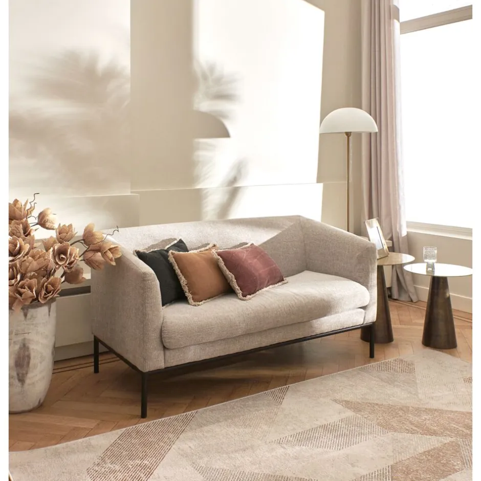 Coussin décoratif Pomax TUVI - En coton 100% respirant - Dimensions généreuses 50x30 cm - Noir intense parfait pour votre intérieur