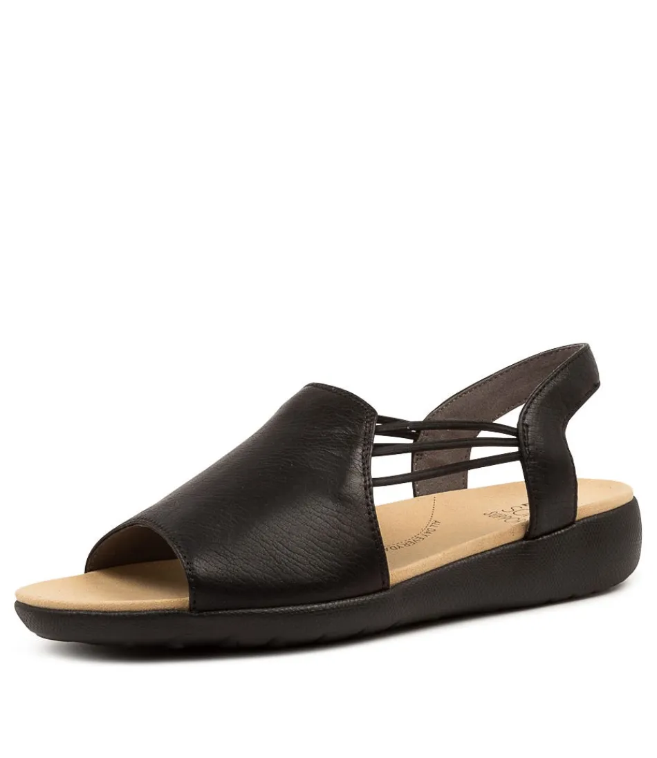 Escarpins ZIERA à Wedge pour Femme - Modèle Udhays W en Cuir Souple & Élastique Noir Élégant