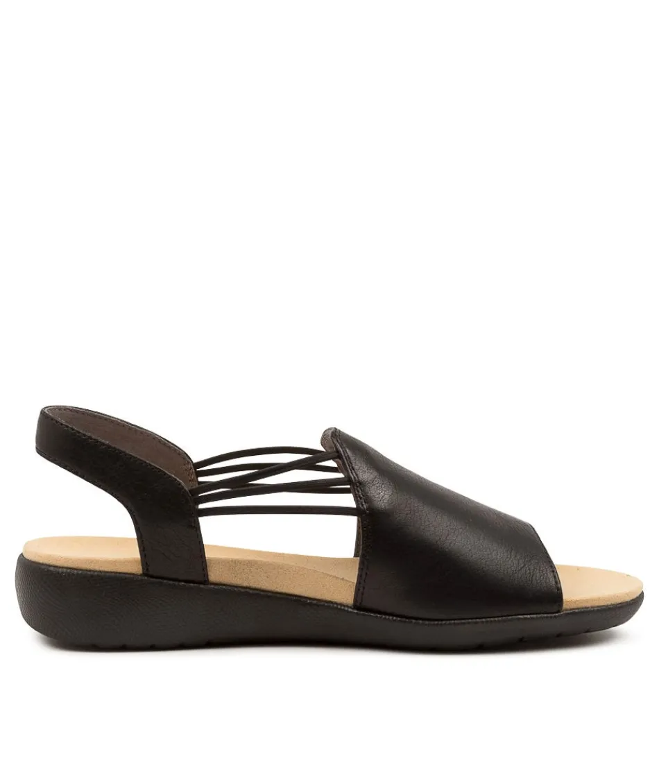 Escarpins ZIERA à Wedge pour Femme - Modèle Udhays W en Cuir Souple & Élastique Noir Élégant