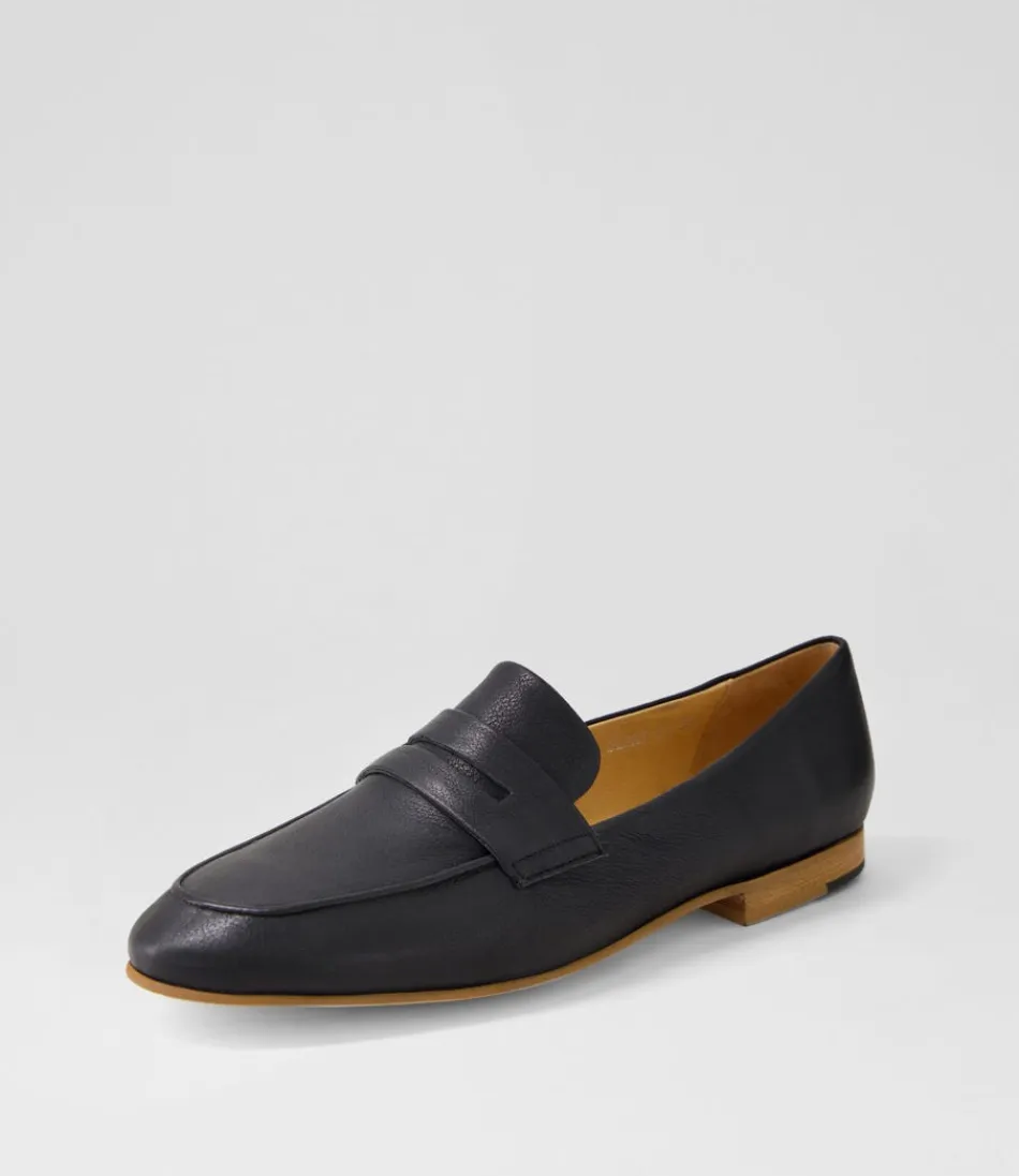 Mocassins femme DJANGO & JULIETTE en cuir verni noir - Modèle Ulani intemporel avec semme confort