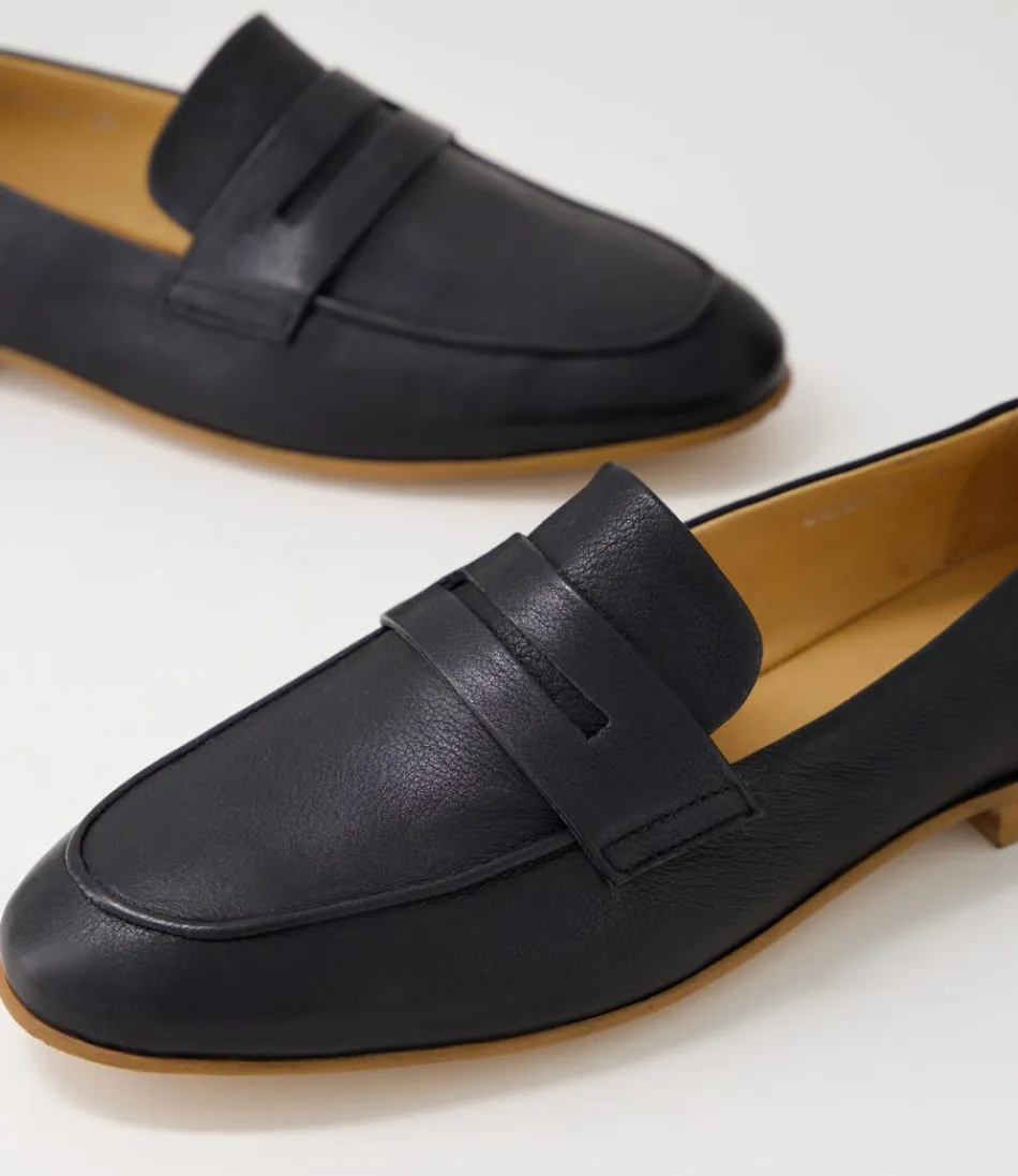 Mocassins femme DJANGO & JULIETTE en cuir verni noir - Modèle Ulani intemporel avec semme confort