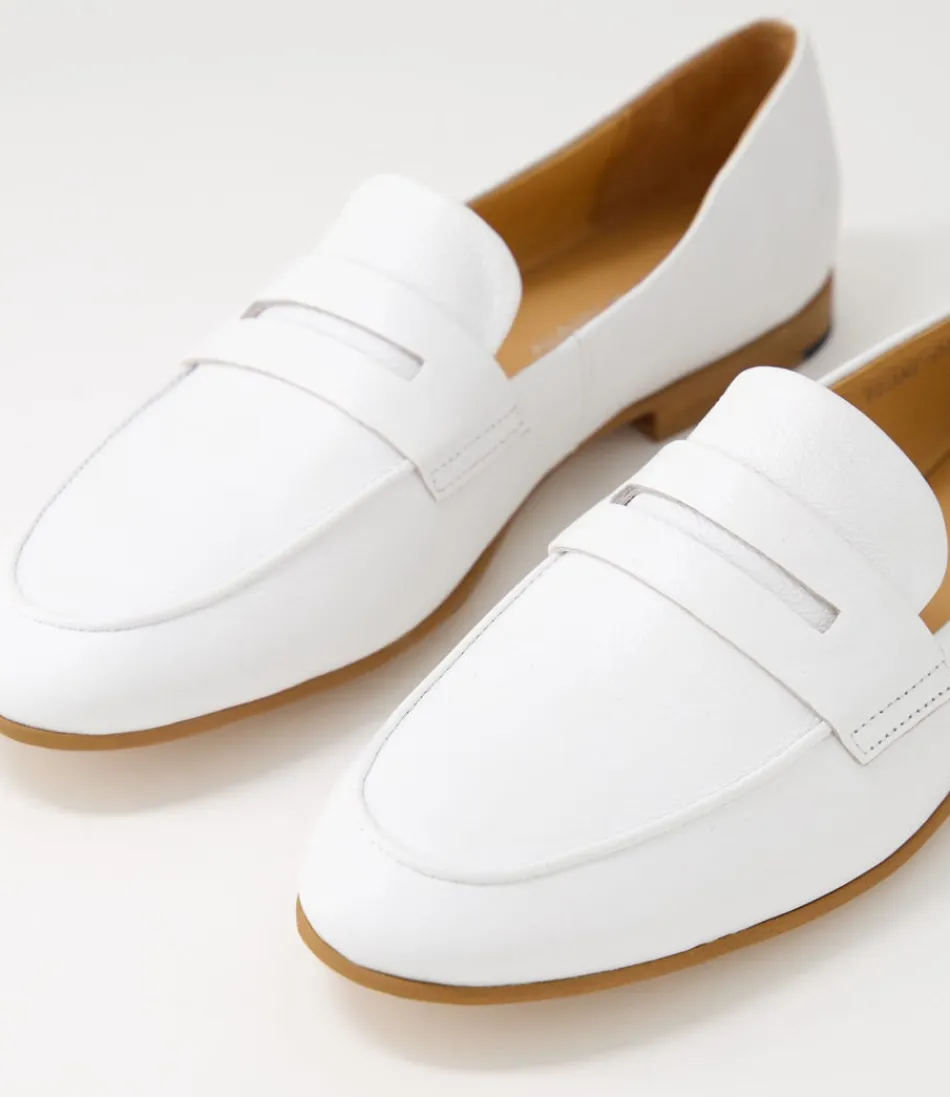 Mocassins Femme DJANGO & JULIETTE - Modèle Ulani en Cuir Blanc Souple, Confort Intemporel et Style Polyvalent