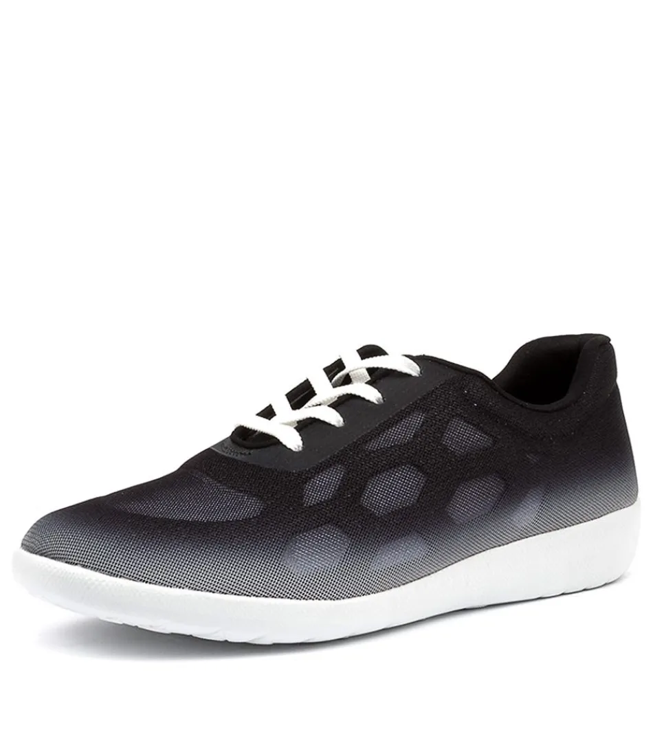 Escarpins Femmes ZIERA - Confort Optimal Modèle Umbria XF en Maille Respirante Noir Dégrader Blanc