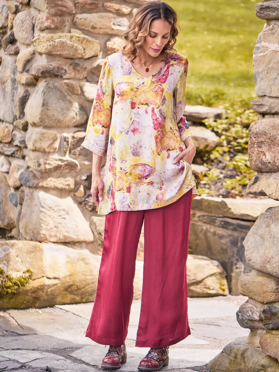 Tunique Bohème Printanière - Édition Limitée April Cornell en Coton Souple à Motifs Floraux (Prix Doux)