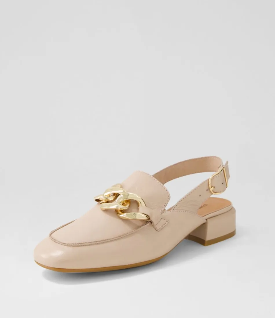 Escarpins Vabor en cuir naturel assortis aux mocassins Django & Juliette - duo féminin élégant pour tenues sophistiquées