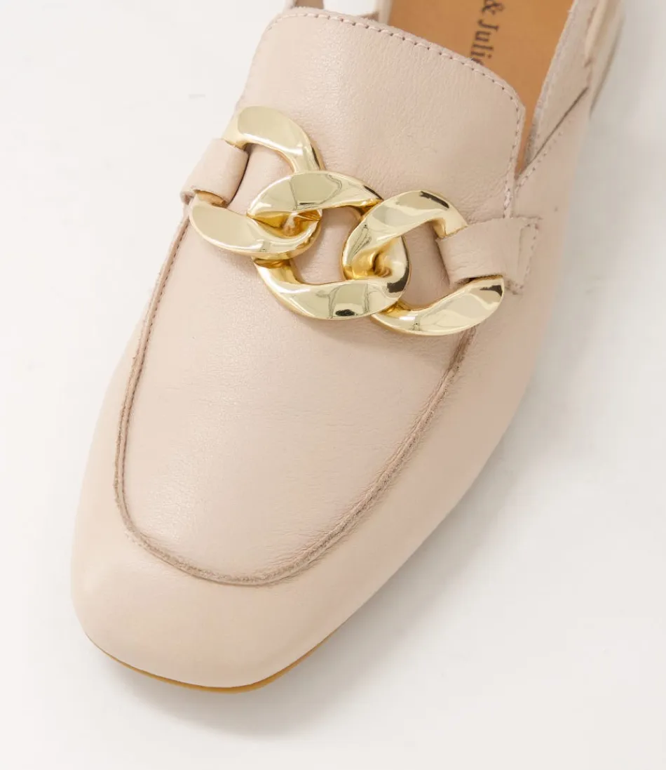 Escarpins Vabor en cuir naturel assortis aux mocassins Django & Juliette - duo féminin élégant pour tenues sophistiquées