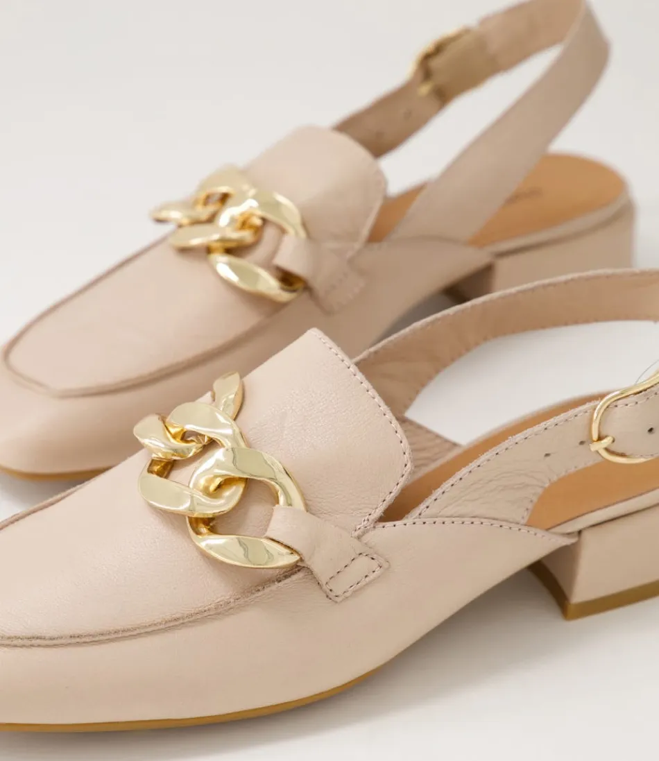Escarpins Vabor en cuir naturel assortis aux mocassins Django & Juliette - duo féminin élégant pour tenues sophistiquées