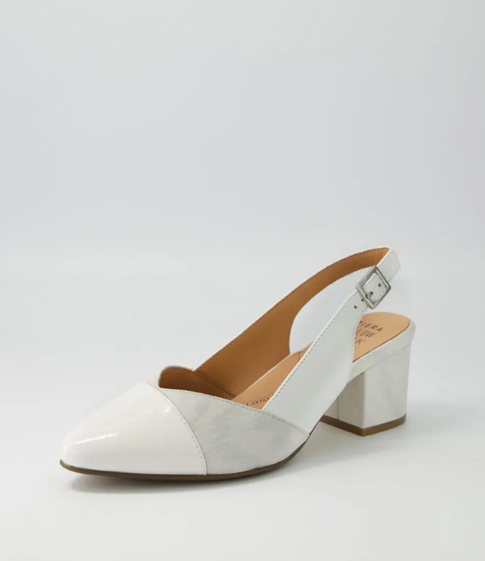 Escarpins Femme ZIERA Vabra XW - Blanc Nuancé à Détails Contrastants | Chaussures Élégantes pour Tenue Urbaine