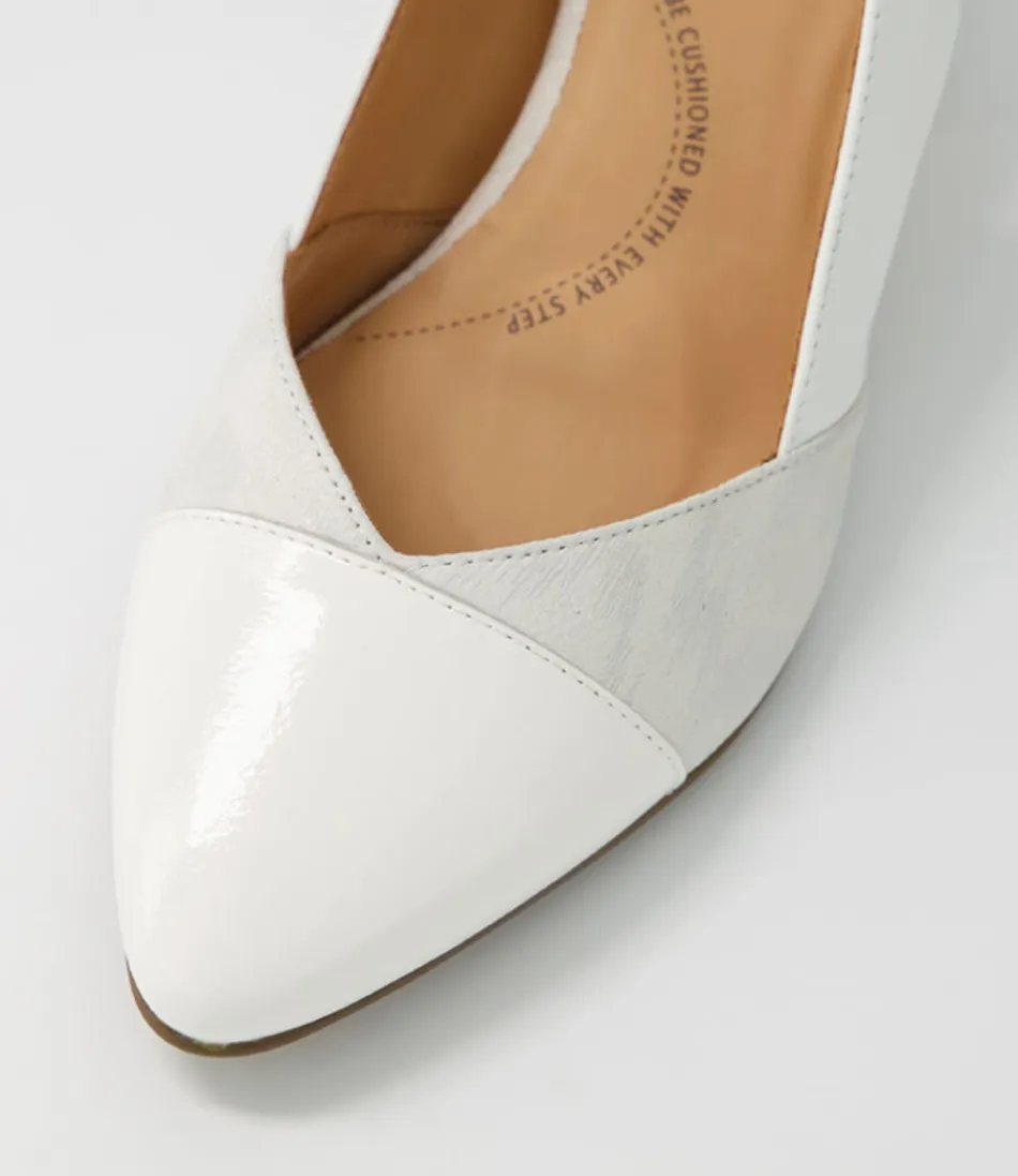 Escarpins Femme ZIERA Vabra XW - Blanc Nuancé à Détails Contrastants | Chaussures Élégantes pour Tenue Urbaine