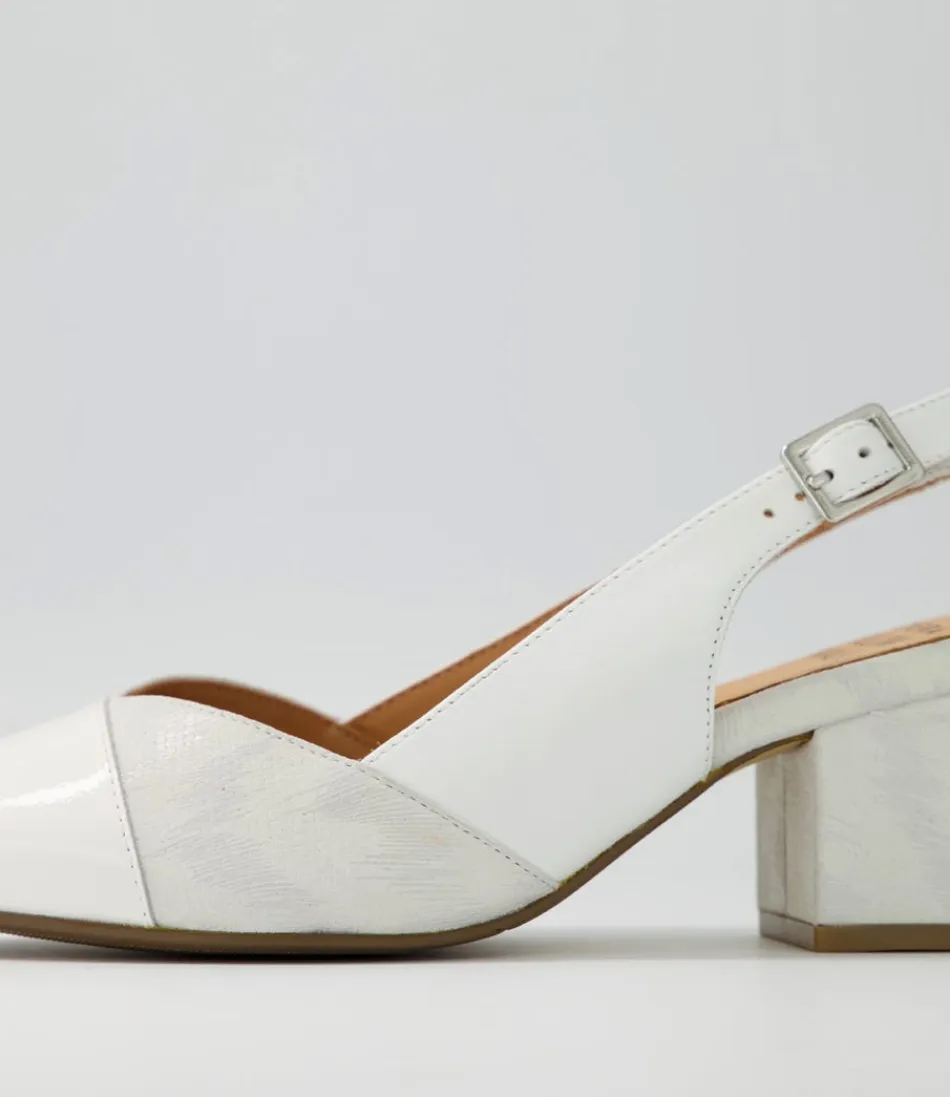 Escarpins Femme ZIERA Vabra XW - Blanc Nuancé à Détails Contrastants | Chaussures Élégantes pour Tenue Urbaine