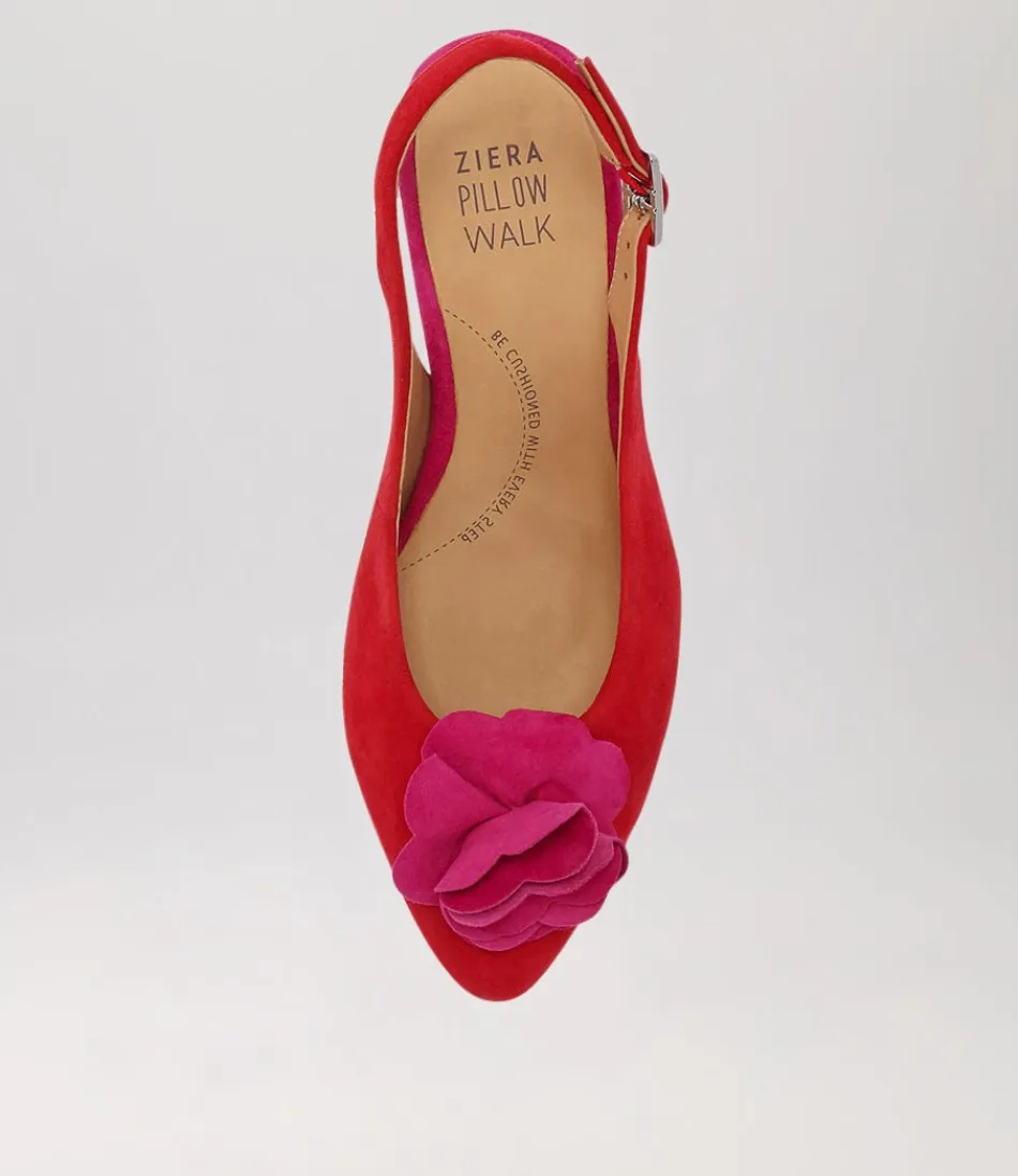 Escarpins Vaccero Xw en Suédine Fuchsia Éclatant - Collection Femme ZIERA