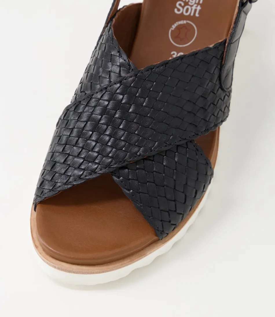 Sandales Femme Confort Printemps-Été Valencia - Cuir Véritable Noir Ébène - Modèle ARA06