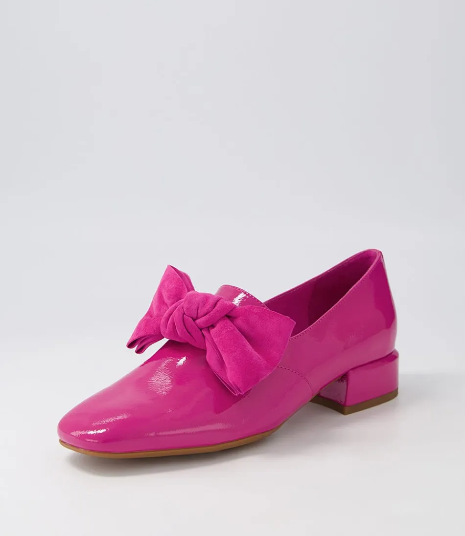 Escarpins Élégants DJANGO & JULIETTE - Mocassins Femme en Daim Verni Fuchsia