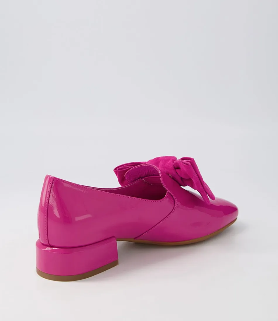 Escarpins Élégants DJANGO & JULIETTE - Mocassins Femme en Daim Verni Fuchsia