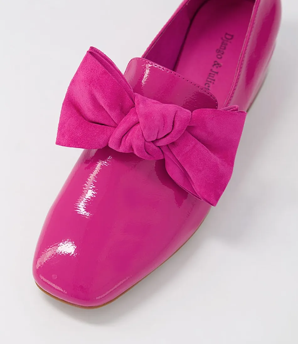 Escarpins Élégants DJANGO & JULIETTE - Mocassins Femme en Daim Verni Fuchsia