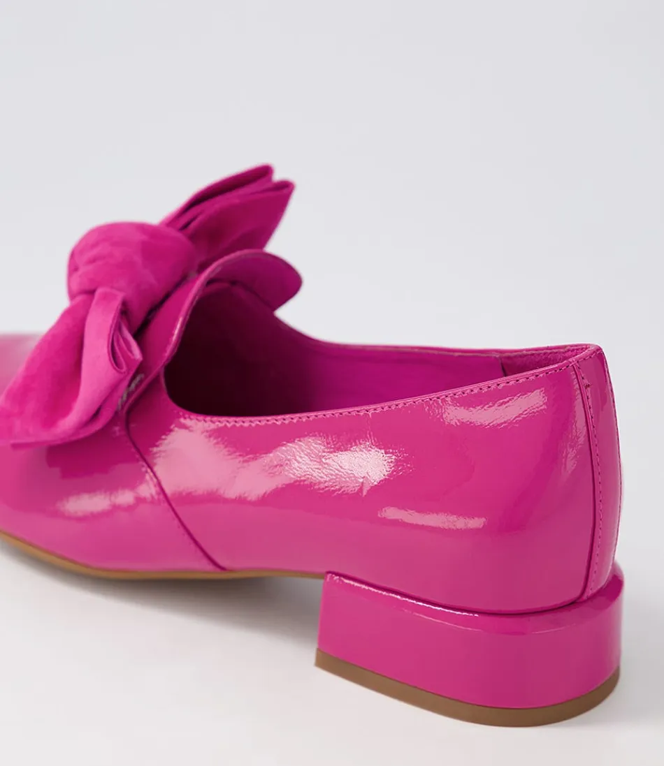 Escarpins Élégants DJANGO & JULIETTE - Mocassins Femme en Daim Verni Fuchsia