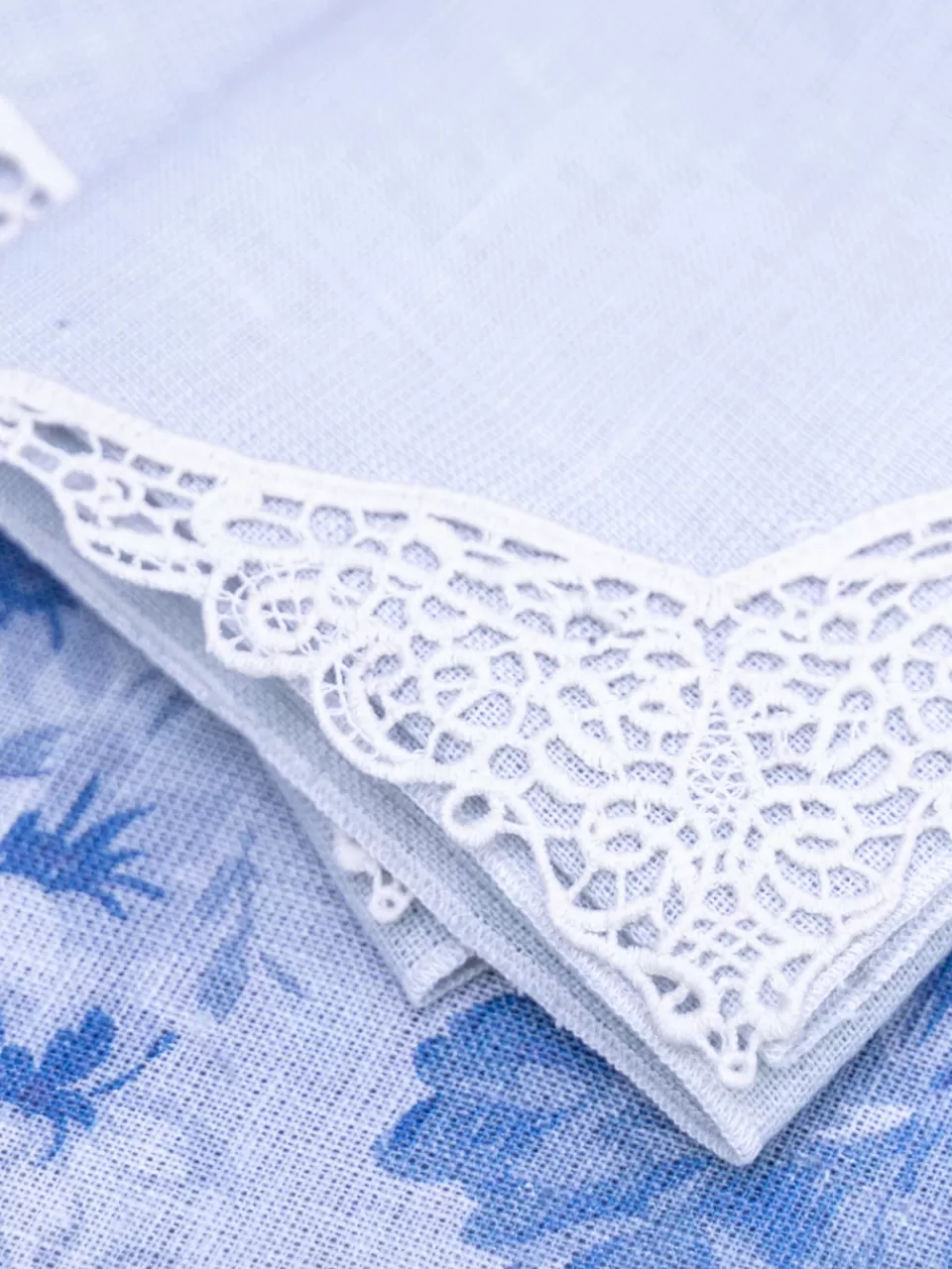 April Cornell - Serviettes en Lin Versailles Élégantes - Lot de 4 Nuancé Opale pour Recevoir avec Style