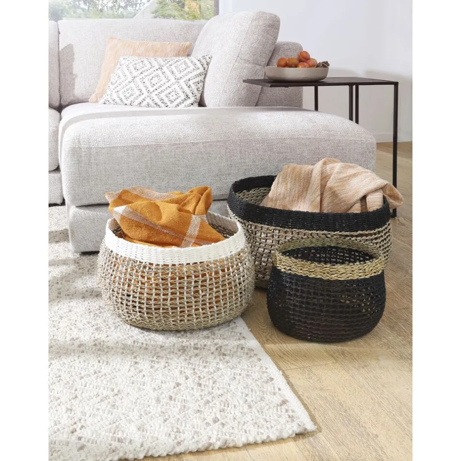 Coussin décoratif VERSO par Pomax - Tissu doux en coton et viscose - Format idéal 50x30 cm - Noir et blanc - Parfait pour canapé ou lit