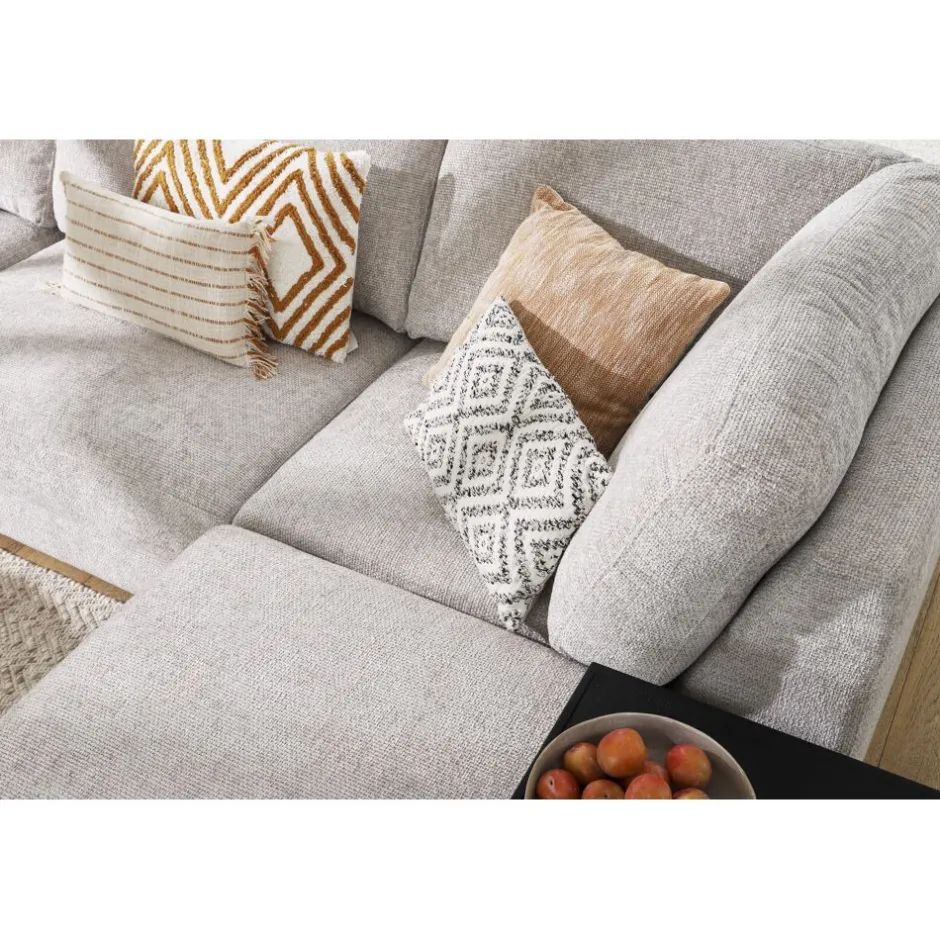 Coussin décoratif VERSO par Pomax - Tissu doux en coton et viscose - Format idéal 50x30 cm - Noir et blanc - Parfait pour canapé ou lit