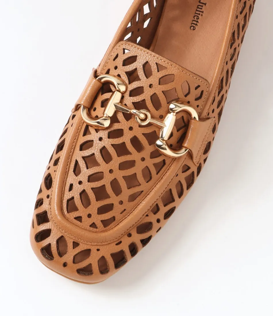 Mocassins DJANGO et JULIETTE pour Femme - Talons VILIS en Cuir Brun Camel / Confort Féminin Intemporel, Style Urbain-Chic