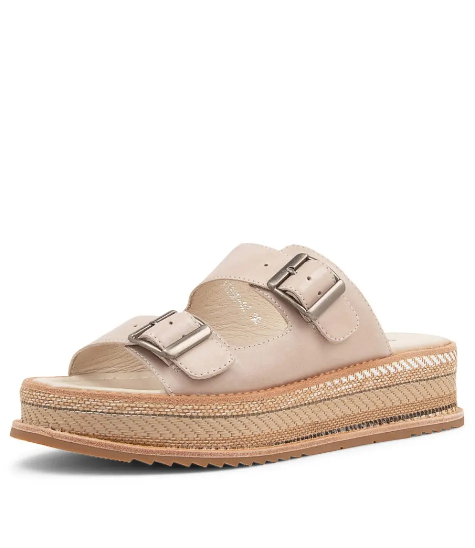 Escarpins Django & Juliette en Toile Brodée - Sandales Élégantes en Cuir d'Huître Vieilli pour Femme, Semelle Contourée Style Méditerranéen