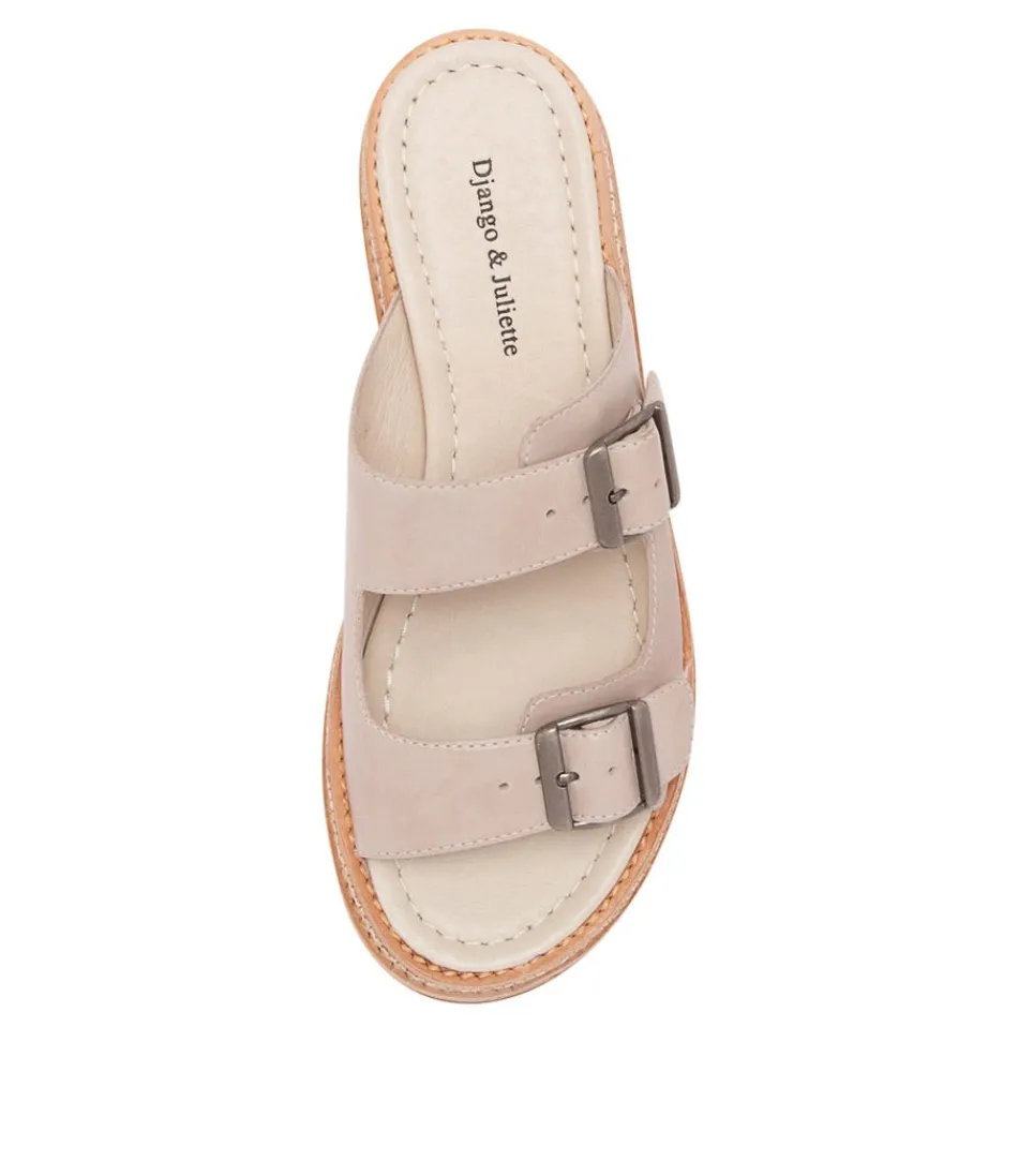 Escarpins Django & Juliette en Toile Brodée - Sandales Élégantes en Cuir d'Huître Vieilli pour Femme, Semelle Contourée Style Méditerranéen