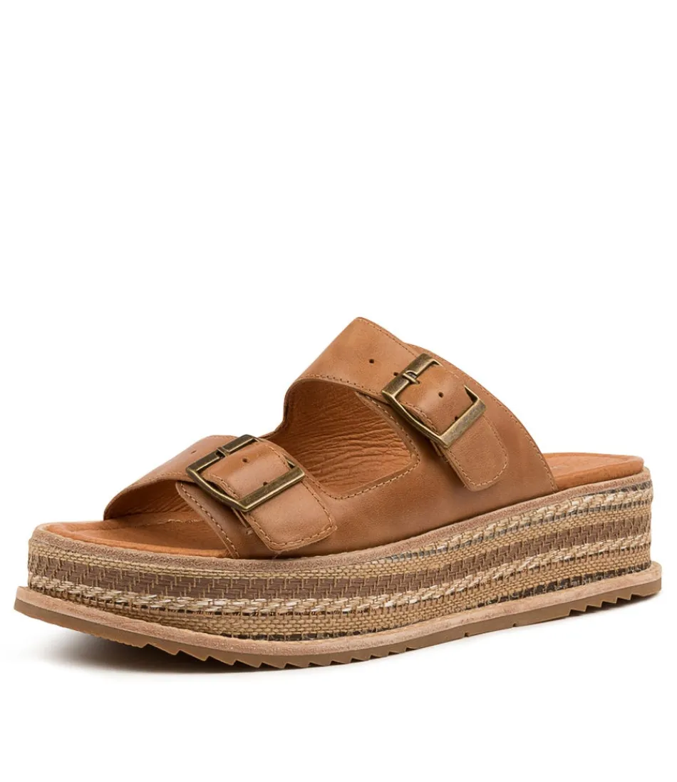 Élégantes Espadrilles Printanières Django & Juliette - Cuir Souple Tan pour Femme - Style Urbain & Confort Optimal