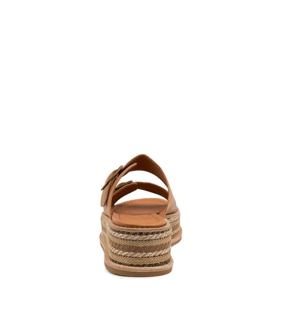 Élégantes Espadrilles Printanières Django & Juliette - Cuir Souple Tan pour Femme - Style Urbain & Confort Optimal